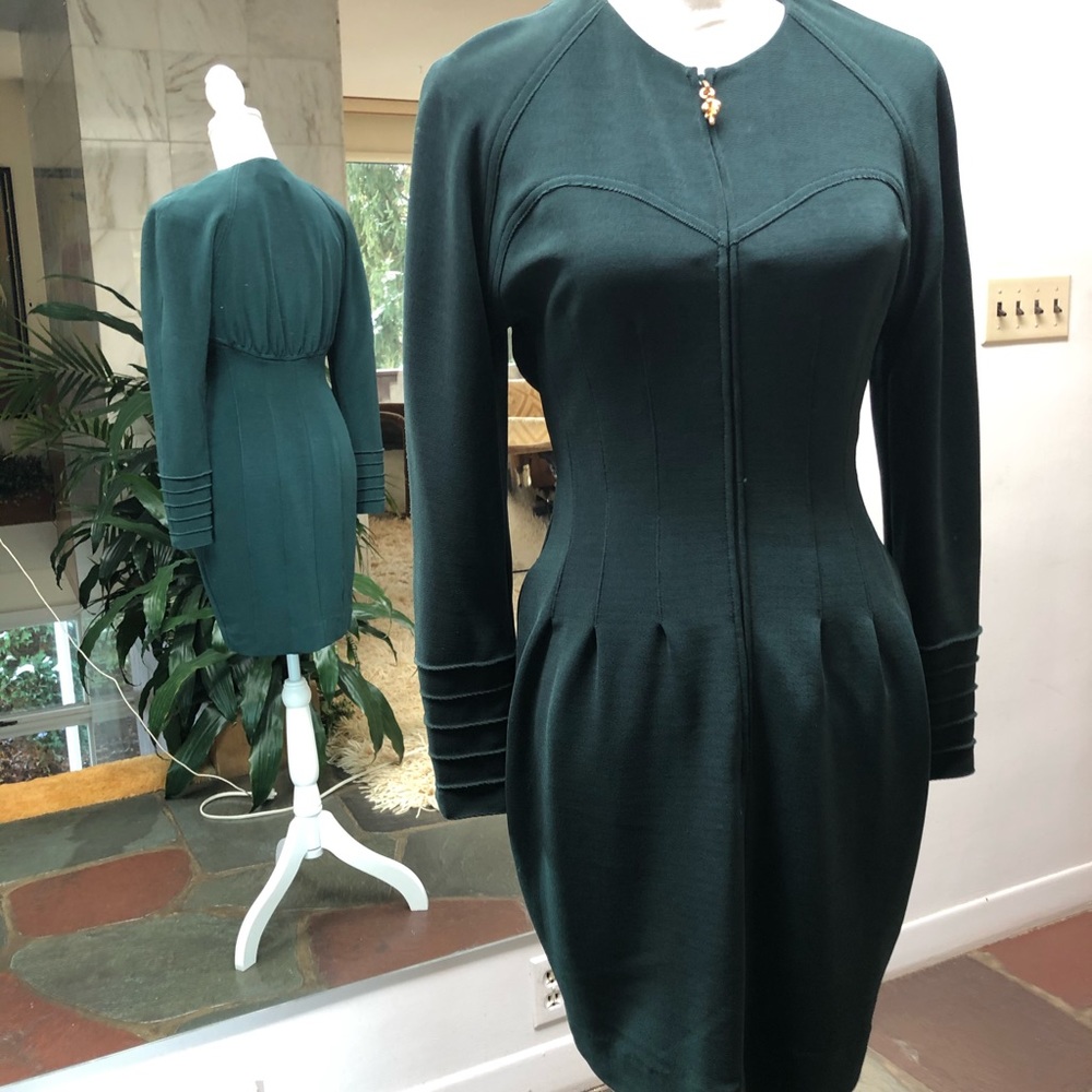 Kathryn Dianos Vintage Green Dress h